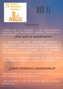 ODS 11 Ciudades y comunidades sostenibles